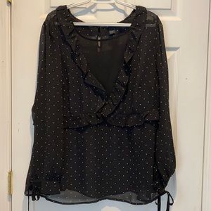 Torrid polka dot blouse